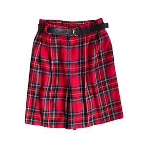 NWT Vintage Summit Hill Plaid Wool Blend Shorts Size 10